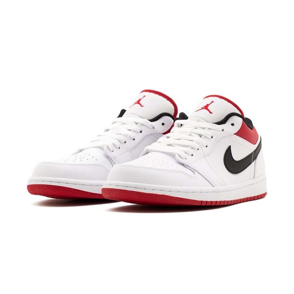 AIR JORDAN 1 LOW  White University Red Black