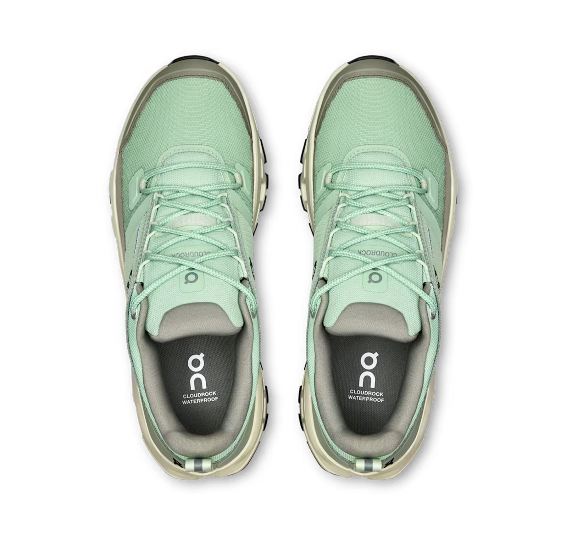 ON Women's Cloudrock Low Waterproof Mineral/Aloe