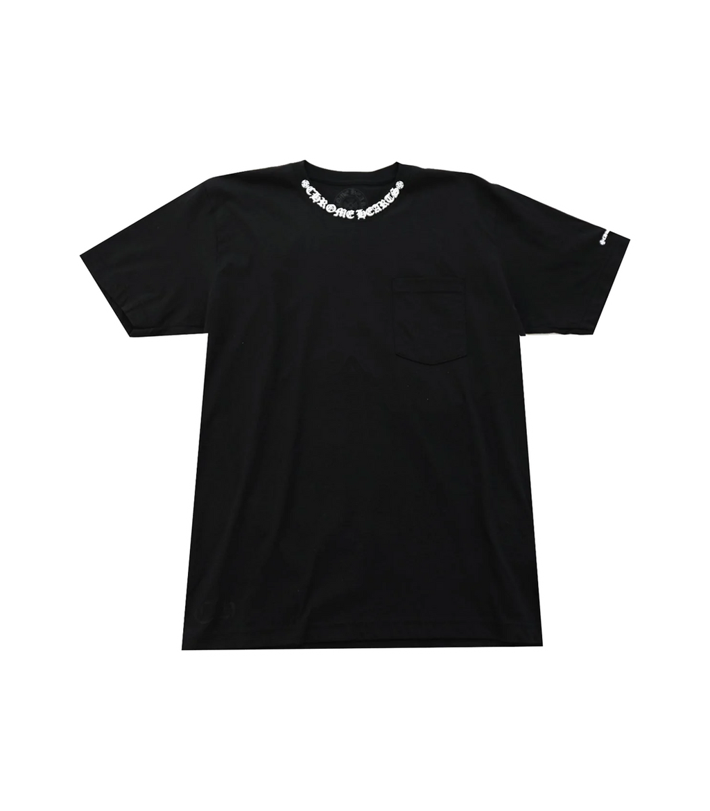 CH Neck Letters Short Sleeve T Shirt