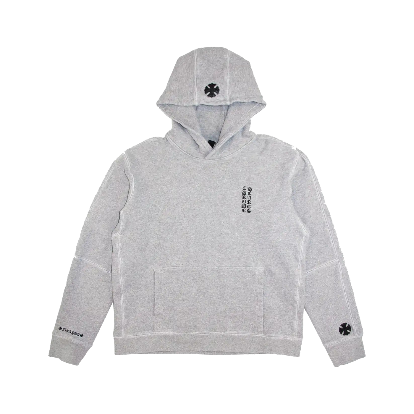 Leather Patch Fuck You Hoodie