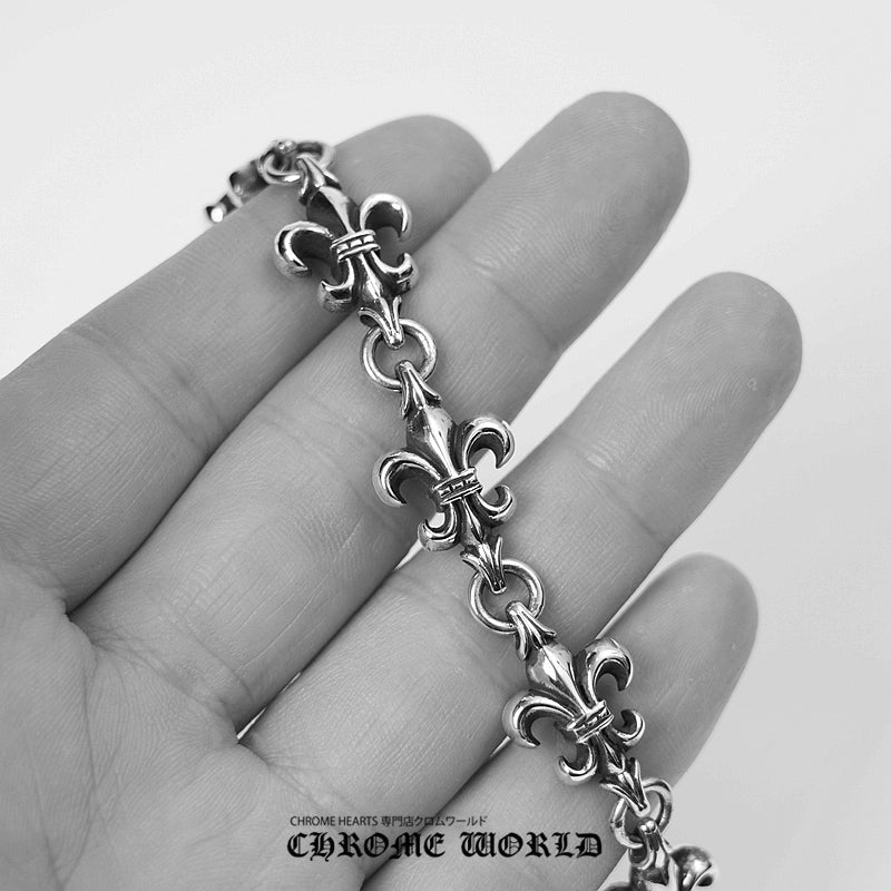 Chrome Hearts BS Fleur Cross Cut out Link Bracelet