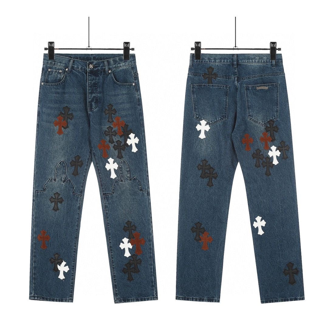 Chrome Hearts Black White Label Jeans