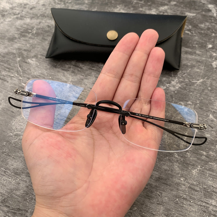 Chrome Hearts Full Black Edition Rimeless Slim Glasses