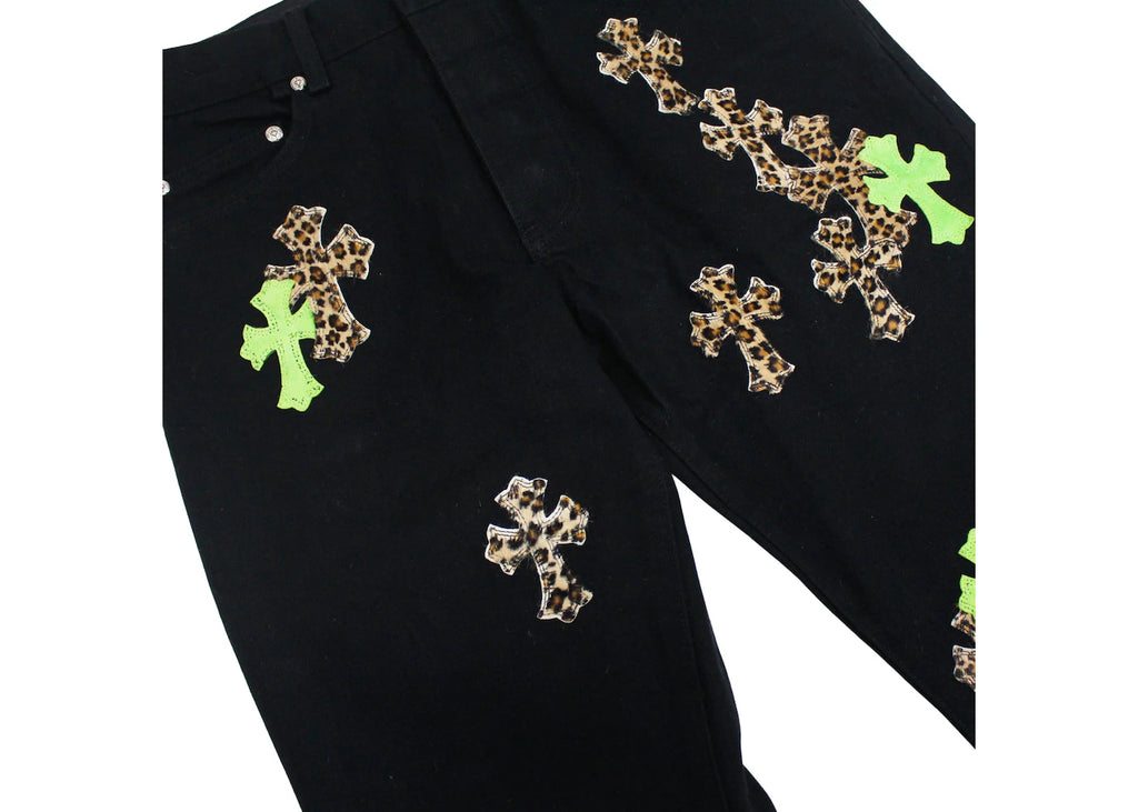 CH Leather Patches Jeans