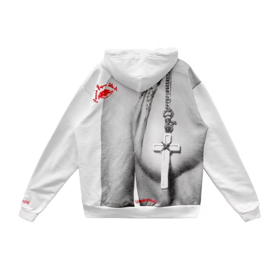 Chrome Hearts Laurie Lynn Stark Love You Portrait Red Letter Hoodie