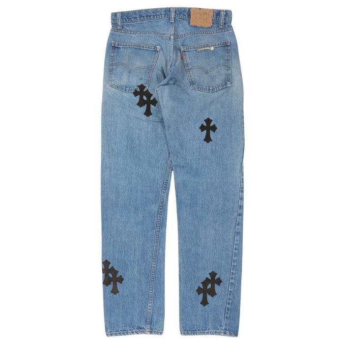 Chrome Hearts Levi’s Cross Patch Jeans  Blue