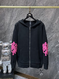 Chrome Hearts Multiple Cross Patch Black Hoodie