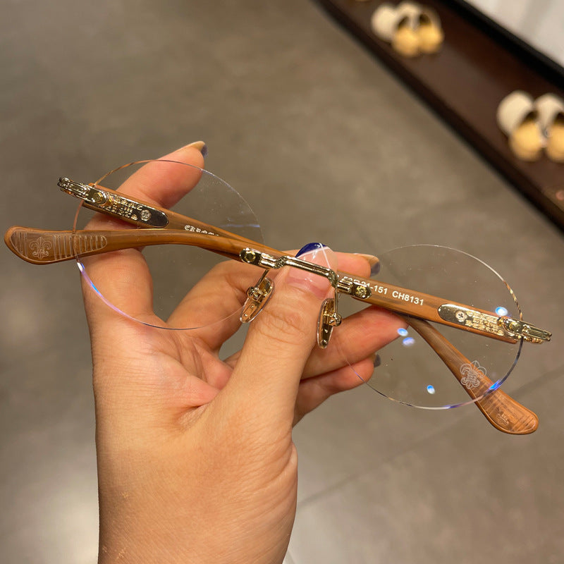 Chrome Hearts Rimeless Brown Glasses