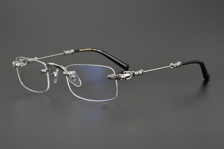 Chrome Hearts Rimless Glasses – Silver Edition
