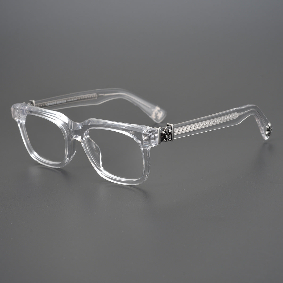 Chrome Hearts Silver Transparent Glasses