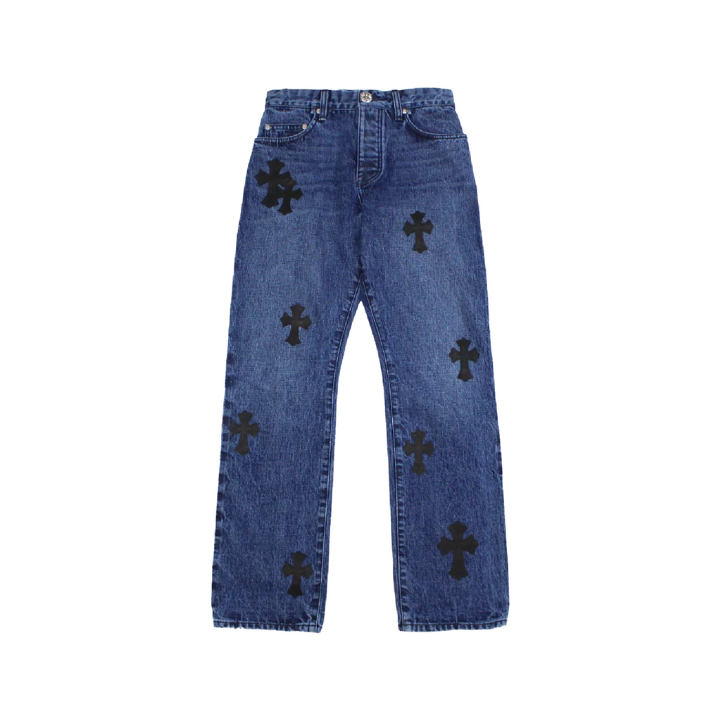 CH Cross Leather Patches Jeans