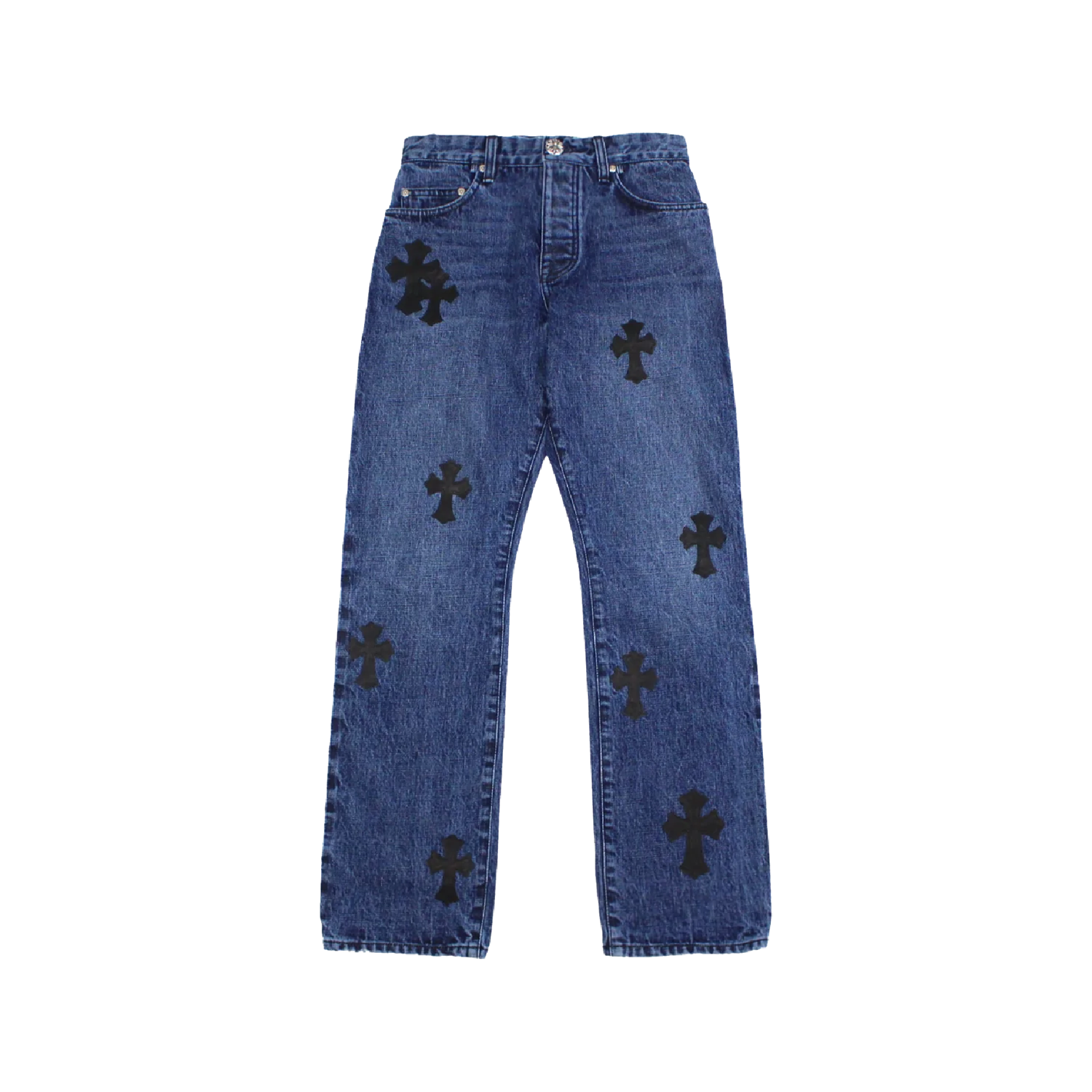 CH Cross Leather Patches Jeans
