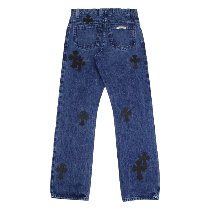 CH Cross Leather Patches Jeans