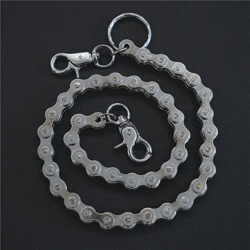 Chrome Hearts Silver Metal Bicycle Chain Pants Chain
