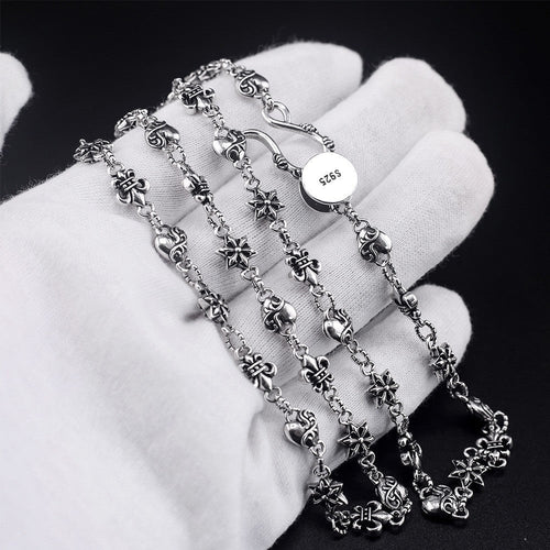 Chrome Hearts anchor love cross necklace