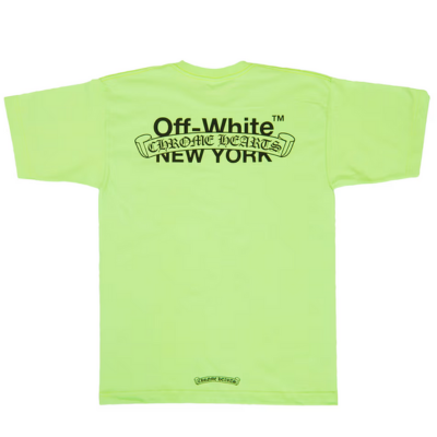 Off White Chrome Hearts New York Green Shirt