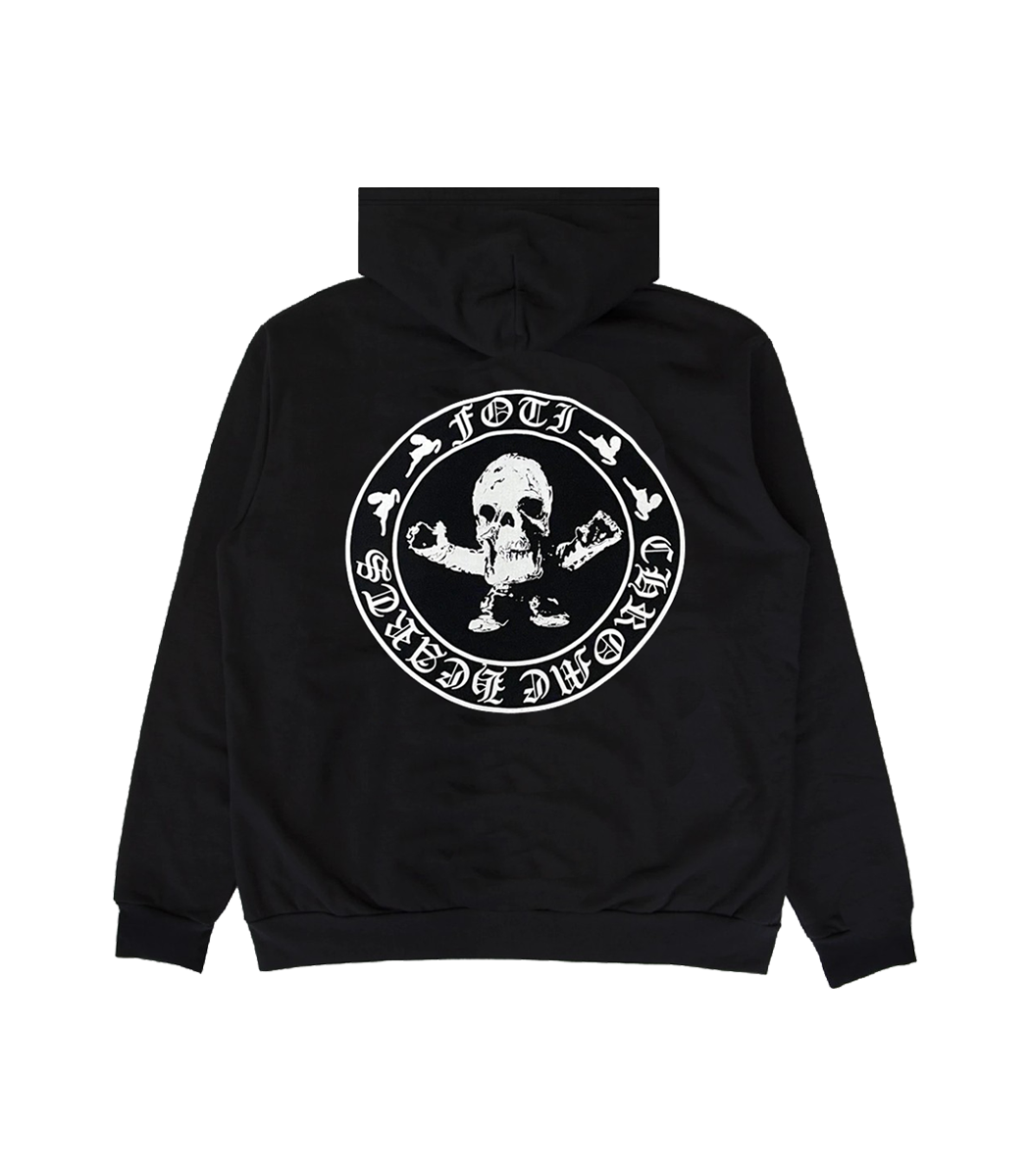 RARE CH Foti Skeleton Circle Logo Zip Up Hoodie