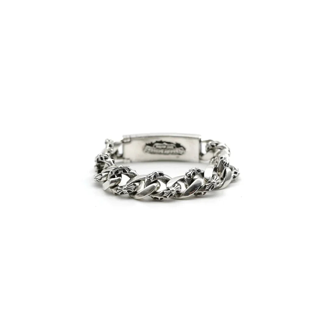 Chrome Hearts Dagger ID Fancy Link Clip Bracelet