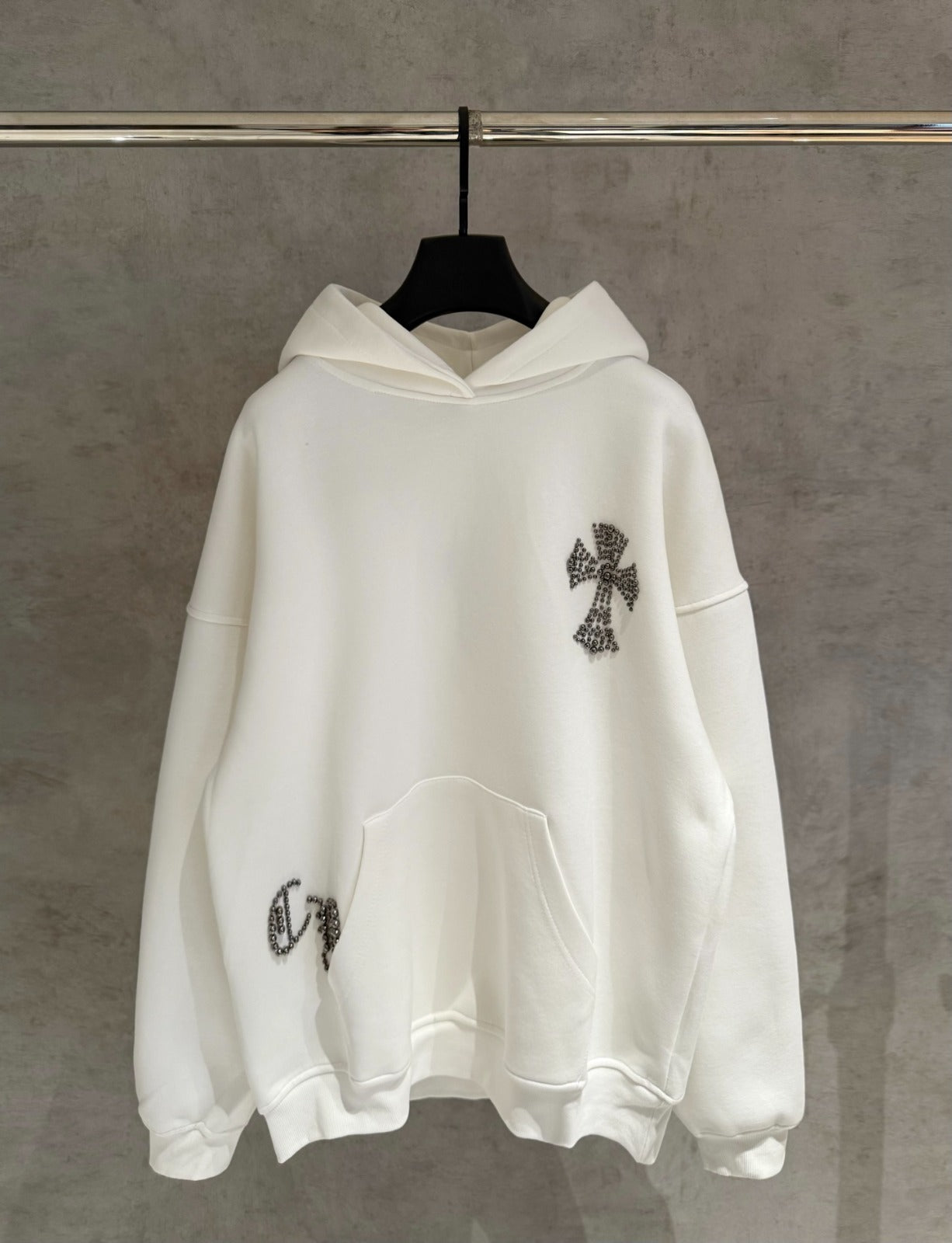 Exclusive Chrome Hearts Dome Studs Hoodie
