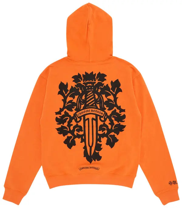 Chrome Hearts Vine Dagger Hoodie Orange & Black